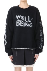 WELLBEING jacquard knit -BLACK (21242365314)