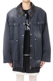 Washed Work blouson -BLACK (21242215207)
