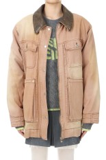 Washed Work blouson -BEIGE (21242215207)