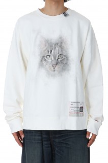 cat printed pullover(A13PO662)-WHITE-*