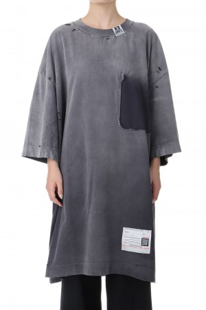 BLEACHED HUGE TEE-BLACK(B13TS561)*