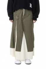PANTS COMBINED SKIRT -KHAKI(K13SK281)