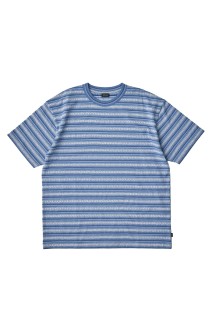 Jaquard Striped S/S Tee - Slate Blue (SD25S-CT08)