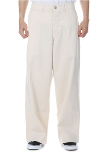 SELVEDGE WEAPON WIDE TROUSERS - NATURAL (GL42426)