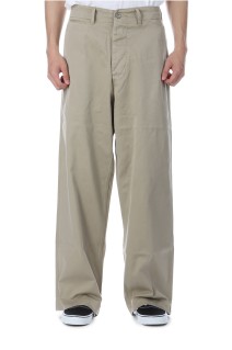 SELVEDGE WEAPON WIDE TROUSERS - KHAKI (GL42426)