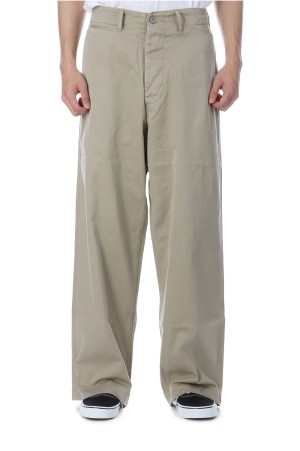 SELVEDGE WEAPON WIDE TROUSERS - KHAKI (GL42426)
