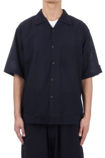 VAT DYE CHAMBRAY OPEN SHIRT - NAVY (GL39438)