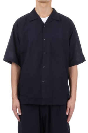 VAT DYE CHAMBRAY OPEN SHIRT - NAVY (GL39438)