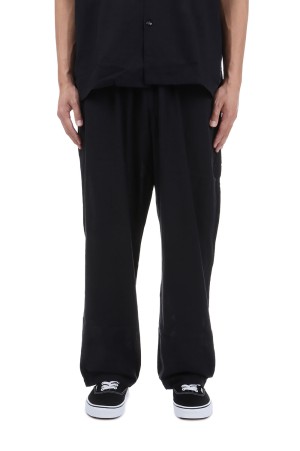 VAT DYE CHAMBRAY EASY PANTS - BLACK (GL42512)