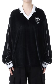 Velvet Football Shirt - BLACK (S3.5-0501)