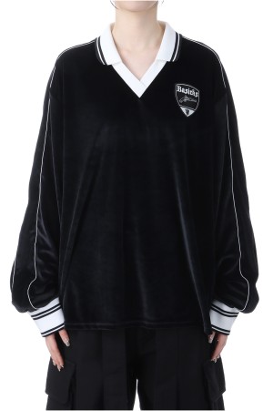 Velvet Football Shirt - BLACK (S3.5-0501)