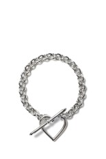 Heart Bracelet (Small Link) - SILVER (S-1104)