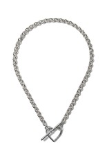 Heart Necklace (Small Link) - SILVER (S-1106)