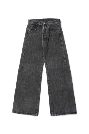 DEFORMED FLARE VINTAGE DENIM JEANS - BLACK (ST.1075)