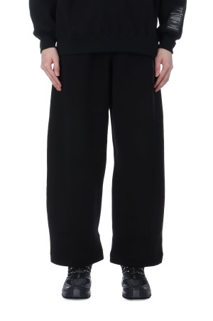 COTTON DOUBLE KNIT TWIST SEAM PANTS - BLACK (ST.1120)