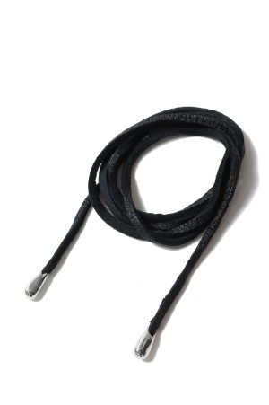 Tear drop bolo tip necklace 100cm -DEERSKIN (24SS050)