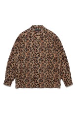 LEOPARD HAWAIIAN SHIRT L/S / BROWN (25SSE-WMS-HI02)