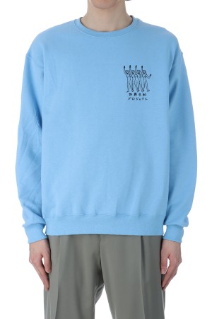 CREW NECK SWEAT SHIRT / BLUE (25SSE-WMC-SS04)