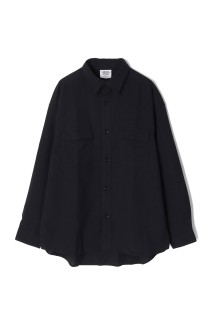 C.P.O Shirt (FRESCA Broad for Towel loom) / Black (TFIN-2801)
