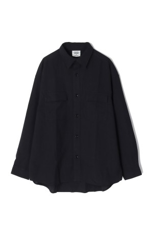 C.P.O Shirt (FRESCA Broad for Towel loom) / Black (TFIN-2801)