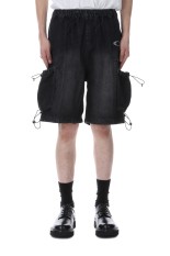 CPG ANOMALY CORD DENIM HALF PANTS - BLACK (25SS-CPG-05 / FS1749)