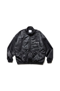 Damp Coated Satin Track Jacket - Black (CTE-24A232)