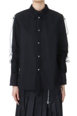 Long Sleeve Tulle Shirt - BLACK (CB-25050)