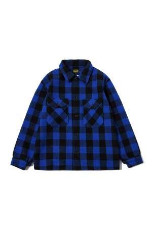 WOOL JACKET P / BLUE