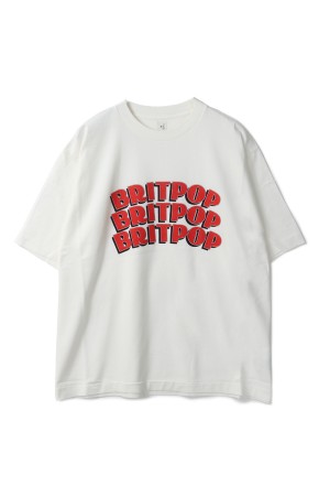 BRITPOP Print Tee WIDE - WhitexRed-PT (bROOTS25S34A)