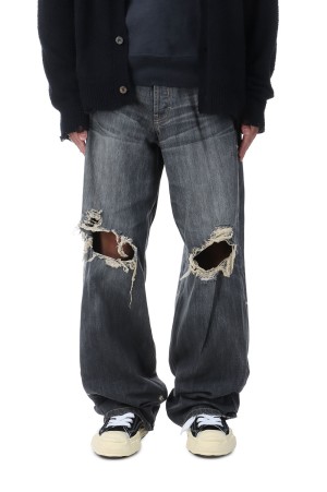 Denim Wide Pants - GRAY (G14PT036)