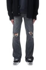 Denim Flare Pants - GRAY (G14PT037)