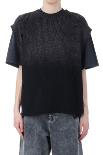 Sun-Faded Knit Vest - BLACK (G14VT065)