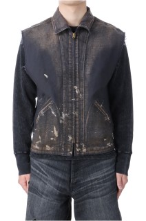 Serge Paint Vest - BLACK (G14VT029)