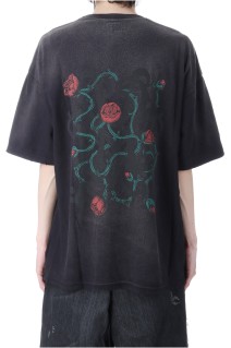 KMY-ROSE Distressed Pocket Tee - BLACK (G14TS079)