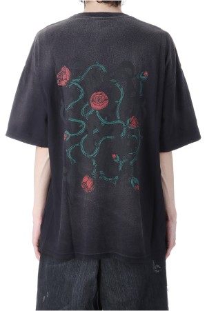 KMY-ROSE Distressed Pocket Tee - BLACK (G14TS079)