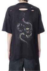 KMY-SNAKE Distressed Tee - BLACK (G14TS080)