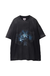KMY-WOLF Distressed Tee - BLACK (G14TS084)