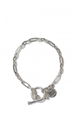 Mix Cut Link Bracelet -4mm- (XOB093-19)