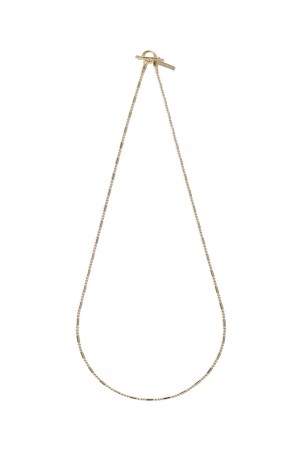 Cylinder Link Necklace -60cm/Gold- (XON041-60G)