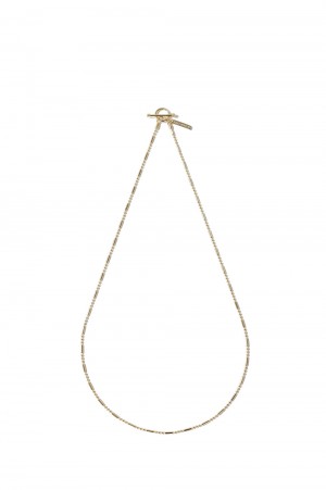 Cylinder Link Necklace -50cm/Gold- (XON041-50G)