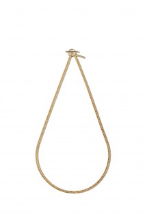 Flat Link Necklace -50cm/Double/Gold- (XON052-50G)