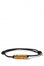 Piece Silk Code Bracelet -Gold- (XOCB003G-BLK)