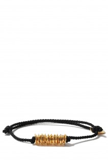 Piece Silk Code Bracelet -Gold- (XOCB003G-BLK)