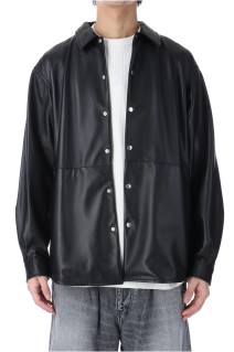 LEATHER SHIRTS JACKET - BLACK (251-60407)