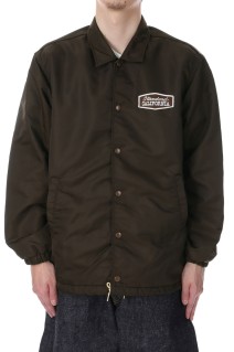 SD Stadium Logo Patch Coach Jacket - BROWN
