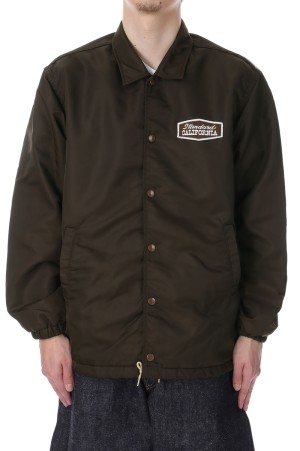 SD Stadium Logo Patch Coach Jacket - BROWN