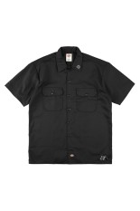 HTC Dickies S/S Work Shirt #Flower Stone - BLACK