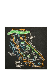 SD Cal Map Bandana - BLACK