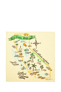 SD Cal Map Bandana - IVORY