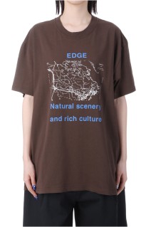 Oversize Print T-shirts -BROWN (62510619)